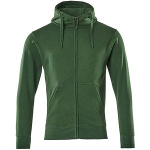 Mascot - Crossover Capuchontrui met Rits - Groen - Gekamd Katoen