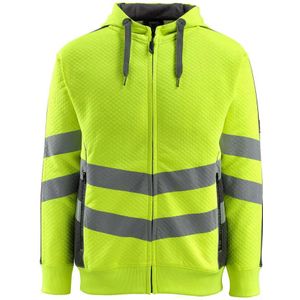 Mascot - Safe Supreme - Capuchontrui met Rits - Hi-Vis Geel/Donkeraantraciet