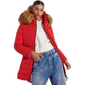Superdry New Arctic Tall Puffer Jacket Rood XS Vrouw