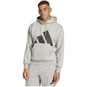 adidas - ESSENTIALS BIG LOGO FLEECE HOODIE - Grijs - Katoen/Polyester