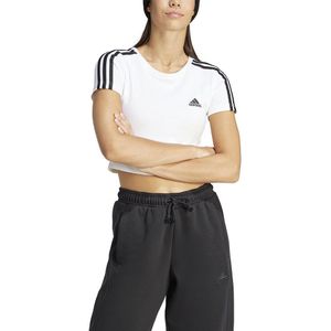 Adidas 3 Stripes Baby Short Sleeve T-shirt Zwart L Vrouw