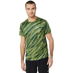 Asics Core All Over Print Short Sleeve T-shirt Groen S Man