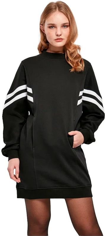 Urban Classics Oversized College Sweat Korte Jurk Met Lange Mouwen