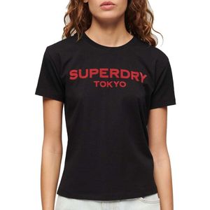 Superdry Sport Luxe Graphic Fitted T-shirt Met Korte Mouwen