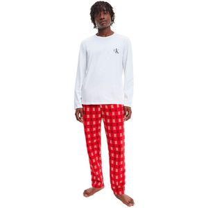 Calvin Klein Underwear Long Sleeve Set Pants Pyjama Rood,Wit XL Man