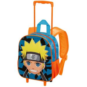 Karactermania Naruto Happy Small 3d Backpack With Wheels Oranje