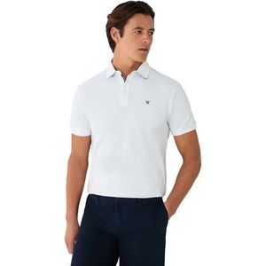 Hackett London - HM563281 - Polo - Wit - Katoen - Korte Mouwen