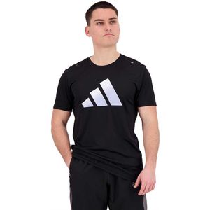 Adidas Run Icons 3 Bar Short Sleeve T-shirt Zwart M Man