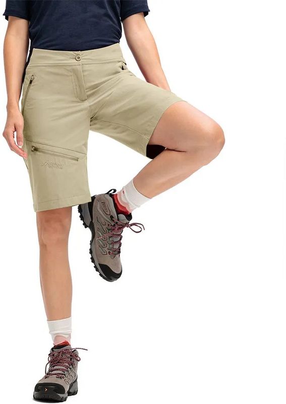 Dames - Korte Wandelbroek - Lichtbruin - 90% Polyamide 10% Elastaan