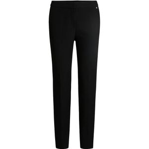 Hugo Boss - Slim-Fit Broek - Zwart - Katoenmix - Logo Detail