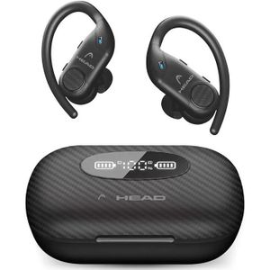 Head - Flex Hooks - Draadloze Oordopjes - Zwart - 40 uur batterijduur - IPX7 Waterdicht