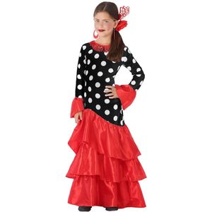Flamenca - Kostuum - Zwart Rood - Polyester