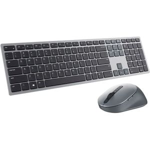 DELL KM7321W toetsenbord Inclusief muis RF-draadloos + Bluetooth QZERTY Oekraïens Grijs, Titanium