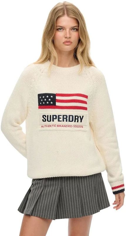Superdry - Americana Crew Knit - Sweatshirt - Losse Pasvorm