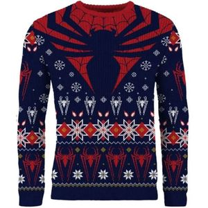 Aaa Merchandise - Spiderman Sweatshirt - Blauw/Rood - Comfortabele Mix van Materialen