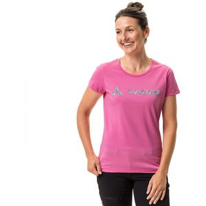Vaude Logo Short Sleeve T-shirt Roze 36 Vrouw