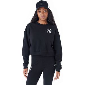 New Era Mlb Le Crop New York Yankees Sweatshirt Zwart L Vrouw