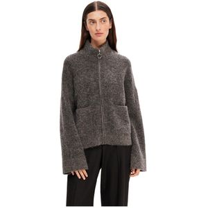 Selected Sia Full Zip Sweater Grijs XL Vrouw