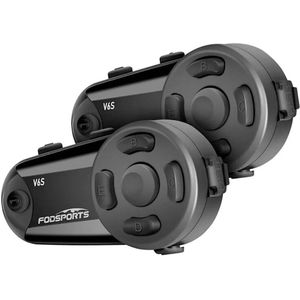 Fodsports - V6S Intercom - Communicatiesysteem - 2 Eenheden - Bluetooth 5.0