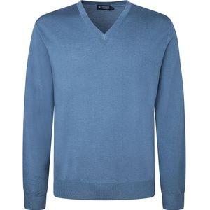 Hackett Garment Merino Silk V Neck Sweater Blauw M Man