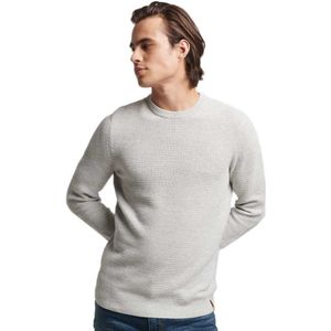 Superdry Vintage Textured Crew Knit Sweater Grijs 3XL Man