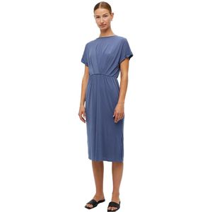 Object Annie New Short Sleeve Midi Dress Blauw XS Vrouw