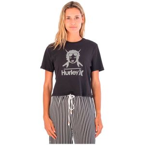Hurley Bgs Cropped Short Sleeve T-shirt Zwart S Vrouw