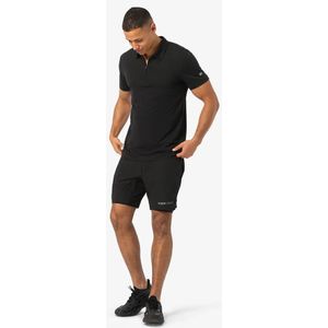 super.natural - M ZIP POLO - Poloshirt - Zwart - Merinowolmix