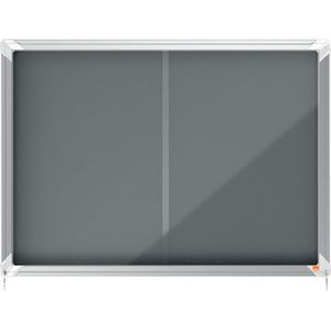 Nobo Premium Plus 8xa4 Sheets Interior Display Case Felt Surface With Sliding Door Transparant