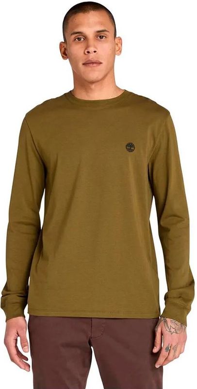 Timberland - TB0A2BQ33021 - T-shirt - Groen - Katoen - Lange Mouwen