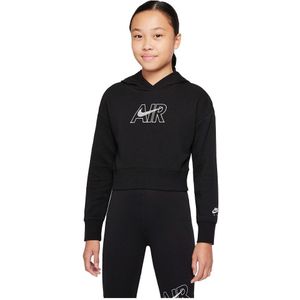 Nike Sportswear Air French Terry Crop Hoodie Zwart 10-12 Years Meisje