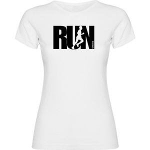 Kruskis Word Run Short Sleeve T-shirt Wit 2XL Vrouw
