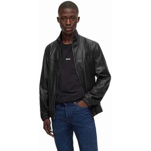 Boss Jasis Leather Jacket Zwart 52 Man