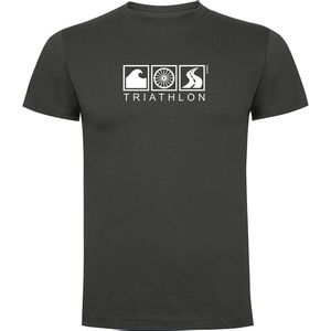 Kruskis Triathlon Short Sleeve T-shirt Grijs 3XL Man