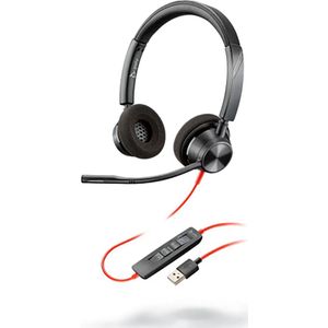 Poly 3320 Headset Bedraad Hoofdband Oproepen/muziek USB Type-A Zwart