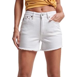 Superdry Vintage Mid Rise Shorts Wit 34 Vrouw