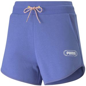 Puma Rebel 4´´ High Waist Shorts Blauw,Roze M Vrouw