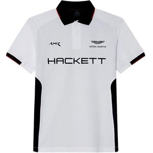 Hackett Aston Martin Racing Multi Short Sleeve Polo Wit M Man
