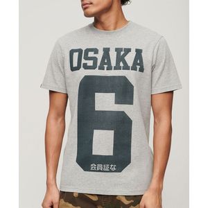 Superdry Osaka Graphic Short Sleeve T-shirt Grijs XL Man