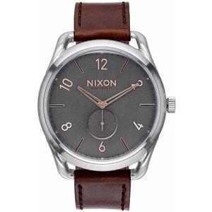 Nixon C45 Leather Watch Bruin