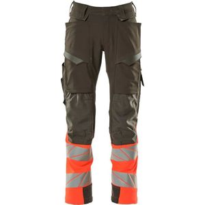 Mascot - 19179-511 - Werkbroek - Donkerantraciet/Hi-Vis Rood - Waterafstotend, Ergonomisch, ULTIMATE STRETCH
