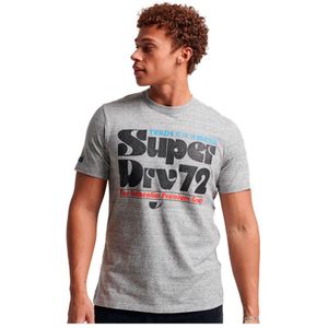 Superdry 70´s Retro Font Logo Short Sleeve T-shirt Grijs XL Man