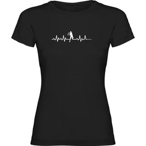 Kruskis Tennis Heartbeat Short Sleeve T-shirt Zwart XL Vrouw