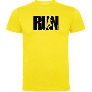 Kruskis Word Run Short Sleeve T-shirt Geel 2XL Man