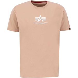 Alpha Industries Basic Ml Short Sleeve T-shirt Beige M Man