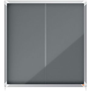 Nobo Premium Plus 12xa4 Sheets Interior Display Case Felt Surface With Sliding Door Transparant