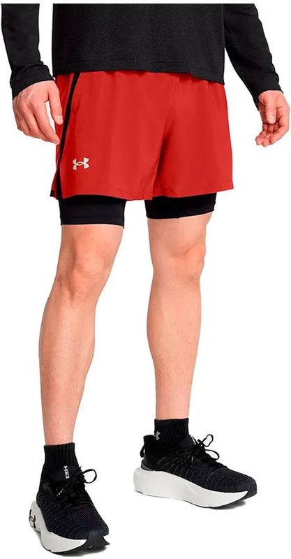 Ua Launch 5'' 2-In-1 Shorts-Bordeaux Size : SM