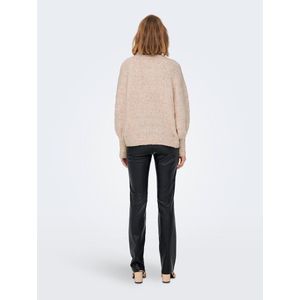 Only Celina Life High Neck Sweater Beige M Vrouw