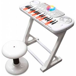 Deqube Electronic Keyboard Disc With Stool Wit 3-6 Years