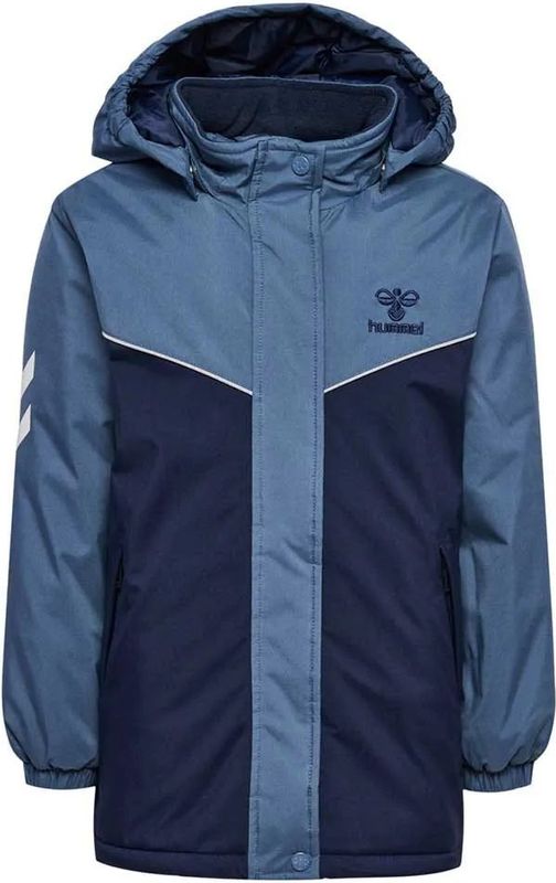 Hummel - hmlLEAF TEX COAT - Kinder Parka - Zwart - Waterdicht, Ademend, Afneembare Capuchon